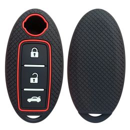 Silicone Key Case For Nissan Tiida Qashqai J11 J10 Micra Kicks Altima X-Trail Fuga Navara Leaf Note Sentra Murano Car Key Cover