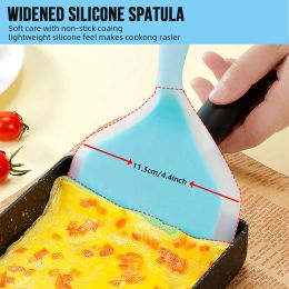Silicone Spatula Cooking Utensils Beef Meat Egg Kitchen Scraper Wide Pizza Cooking Tools Shovel Non-stick Spatula Color Randomly