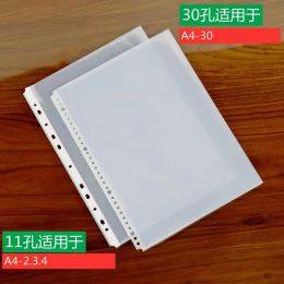 20pcs A4 Plastic Punched File Folders Documents Thin Sheet Protectors Filing Products 11/30 Holes Loose Leaf Bags Punched Pocket