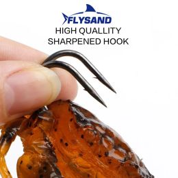 FLYSAND Bionic Crab Silicone Soft Bait Artificial Lifelike Sharp Hook Fishing Lure Freshwater Fish Jig Head Baits Fishing Tackle