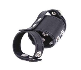 Penis Extender Cage Ring Dildo Restraints For Men Leather Cock Scrotum Bound Ball Stretcher Male 2107224510321