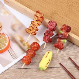 Kitchens Play Food 1 mini pretend game food toy simulation barbecue mini doll house kitchen decoration craft childrens toy d240525