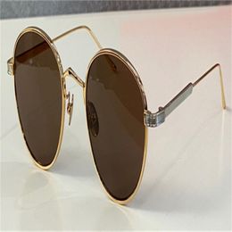 Nuovi occhiali da sole Design di moda 0009s ROUND K ROUND K Gold Frame Trend Avant-Garde Style Protection Eyewear UV 400 di alta qualità con scatola 239W