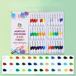 12/18/24/36 Colors Acrylic Pigment Set 12ml Waterproof Quick Drying Styroid Children's Painting Art Grade Products