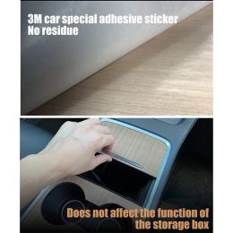 Solid Wood Car Central Control Panel Sticker For Tesla Model 3 Y 2020-2023 Interior Film Trim