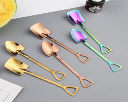 Shovel Shape Stainless Steel Spoons Ice Cream Fruit Spoon for Home Kitchen or Restaurant7121606