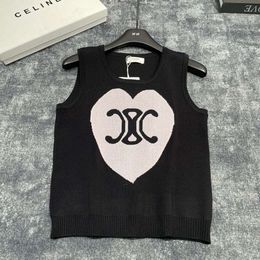 Two Piece Dress Niche Design Trendy Brand Love Jacquard Knit Vest Slim Fit Versatile Top