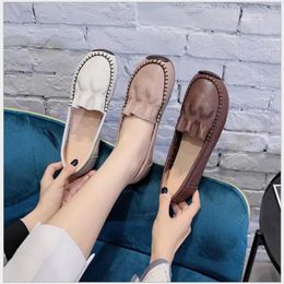 Casual Shoes Spring Autumn Women's Ladies Female Woman Flats Mother Cow Genuine Leather Loafers Ballerina Colorful Non Slip O