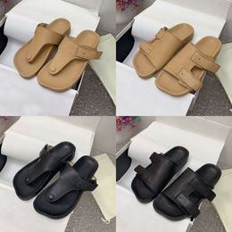 Leather Sandal Designer Flip Flop Summer Beach Slipper Indoor Flat Slide EU35-44 With Box 570