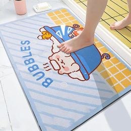 Carpets Bathroom Rug Super Soft Cartoon Animal Design Absorbent Non-Slip Easy To Clean Tub Door Mat Bedroom Supplies