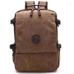 Backpack Men Canvas Fashion College Student Bag For Teenagers Male Laptop Mochila Casual Travel Rucksacks Women Back Pack Bolsos