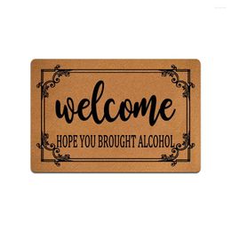 Carpets Welcome Doormat For Entrance Door Hope You Brought Alcohol Carpet Hallway Rubber Mat In Front