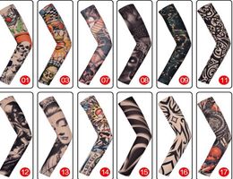 1 PC AntiSunshine Fashion Men and Women Tattoo Arm Leg Sleeves High Elastic Nylon Halloween Party Dance Party Tattoo Sleeve1088466