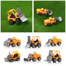 Diecast Model Cars New excavator mini car home decoration pull-back car engineering vehicle forklift toy car model S545210