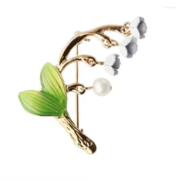 Brooches White Lily Of The Valley Brooch Ladies Corsage Wedding Jewellery Accessories