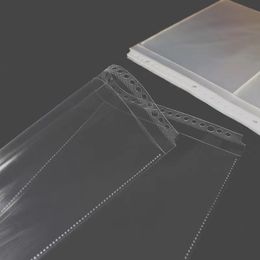 10pcs A4 Transparent Plastic Punched Pocket Folder Filing Loose Leaf 30 Holes Document Sheet Protectors Binder Bag Clear Sleeves