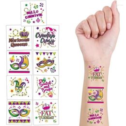 Party Favor Mardi Gras Temporary Tattoos Fat Tuesday Gift For Guest Tattoo Carnival Temp Orleans Decor