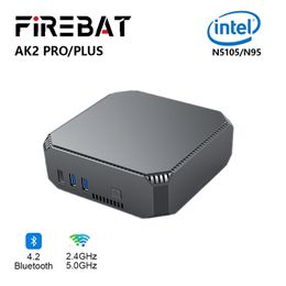 FIREBAT AK2 PLUS PRO MiniPC Intel N95 N5105 Dual Band WiFi5 BT4.2 16GB 512GB Desktop Gaming Computer Mini Pc 4-Core 4-Thread