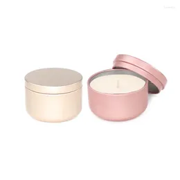 Storage Bottles 2pcs Aluminum Candle Tin 50ml Round Containers Cosmetic Jars Oil Cream Pot Solid Sealed Metal Can Travel