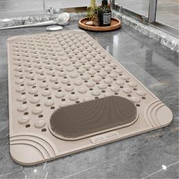 Bath Mats Shower Safety Mat PVC Soft For Tubs Quick Drying Rug Function Non Slip With Suction Cups Foot Massage