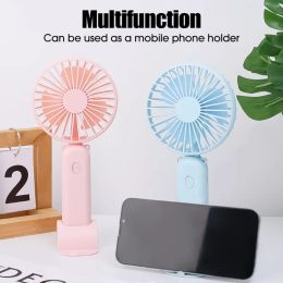 Portable Handing Hold Fan Cute Small Fans Pocket Carry Foldable USB Chargeable Handheld Fans for Based Summer Outdoor Cool Tools