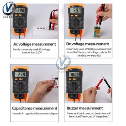 AC DC Digital Multimeter Intelligent Voltage Metre Ammeter Tester Diode Freguency Ohm Transistor Capacitance Metre Tester Tools