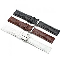182022mm Watch Band Strap Leather Watchbands Steel Pin Buckle High Quality Wrist Belt Bracelet Vintage Quartz 240523