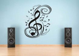 Wall Stickers Musical Note Home Decor Music Waterproof Removable Decals Kids Room Decoration YY296346455