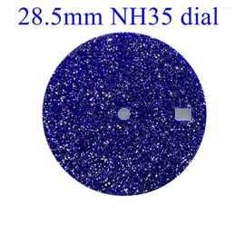 Loose Gemstones Meisidian CNC Machine Cut 28.5mm Green Malachite Blue Sandstone NH35 Watch Dial