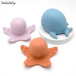 Silicone Baby Animal Set without Bisphenol A Squeeze Spray Baby Shower Toy Baby Shower Toy Childrens 240529