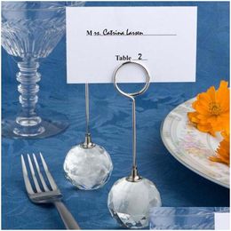 Other Event Party Supplies 100Pcs/Lot Favor Crystal Diamond Ball Place Card Holders Table Numbers Holder Decor Drop Delivery Home Gard Otc4I