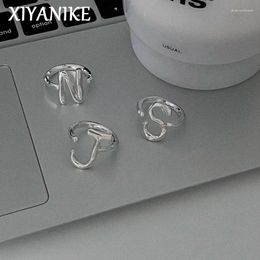 Cluster Rings XIYANIKE Korean Simple English Letters Cuff For Women Girl Elegant Fashion Jewellery Lady Gift Party Anillos Mujer