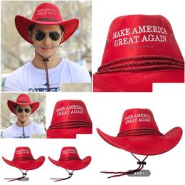 Other Festive Party Supplies Trump Red Hat Make American Again Embroidery Men And Women Ethnic Style Retro Knights Hats Drop Delive Dhllb