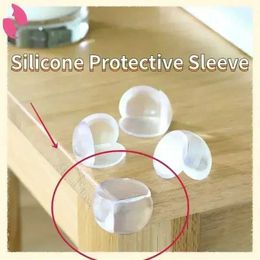 Corner Edge Cushions 4-piece silicone protective cover transparent edge table corner protective pad baby safety bumper protector d240525