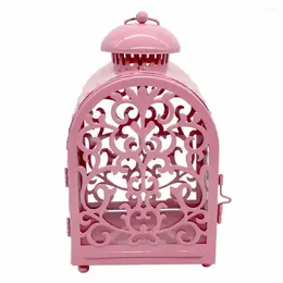 Candle Holders Iron Birdcage Shape Candlestick Hanging Lantern Moroccan Vintage For Wedding Party Home Decor