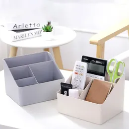 Storage Boxes Ins Desktop Stationery Box Simple Solid Color Lip Glaze Lipstick Holder Multi-functional Compartments