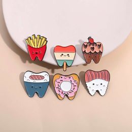 New Love Teeth Series Cartoon Emblem Accessories Top Coat, Small Cap Anti glare Alloy Breast Pin