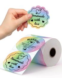 Rainbow Colour 2" Colour Thermal Label PM241bt for Commercial Grade Custom Stickers Personalised Sticker Labels for Small Business