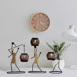 Candle Holders Home Decoration Accessories Creative Holder Iron Kitchen Restaurant Romantic Candlestick Christmas Halloween Bar Party