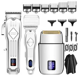 RESUXI 973/730/D9 Professional Electric Hair Clipper and Shaver Set for Barber Men Hair Trimmer Electric Shaver Maching 1918A