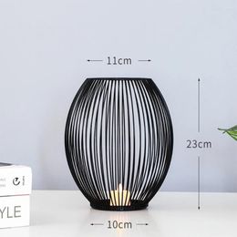 Candle Holders Specification Wide Range Birthdays Meditation Black Hollow Home Decor Wire Lantern Holder Multiple S Anti Rust