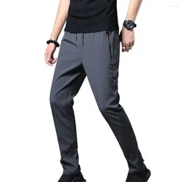 Men's Pants Casual Long Large Size Sweatpants Summer Cool Stretch Male Black Grey Thin Loose Quick-dry Sport Joggers