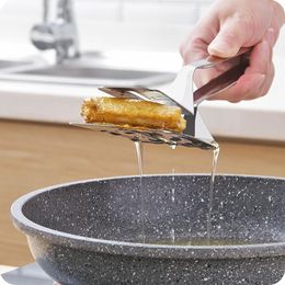 Rostfritt stål stek spade klipp multifunktionell stek bbq tång stekning fisk spatel klipp hushåll kök verktyg bröd klipp