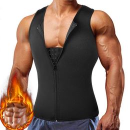 Slimming Belt Belly Men Vest Body Shaper Neoprene Abdomen Fat Burning Shaperwear Waist Sweat Corset Drop 240521