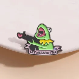 Brooches Design Sensation Cartoon Animal Series Love Sniper Frog Styled Brooch Fashion Metal Enamel Emblem Clothing Backpack Pins Jewellery