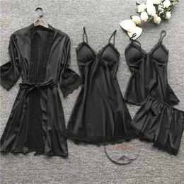 Pyjama designer luxury Women's Sleepwear Silk Women Nightdress Lace Dress Robe Pyjamas Set Satin Underwear For Full Coverage Negligee Lingerie Sexy ad9