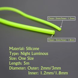 MNFT 5M Fishing Night Luminous Tube Green Soft Silicone Fishing Sleeves Fishing Rig Hook Line Glow Pipe Light fishing Tackle