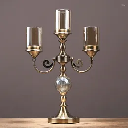 Candle Holders Nordic Style Luxury Light Elegant Retro Table Centrepieces Swieczniki Modern Home Decor BS50CH