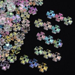 50pcs Flower Spacer Beads Feather Leaf Acrylic Beads For Jewelry Making Bracelet Necklace Earring DIY Craft Handmade Accessories