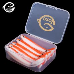 QXO 10pcs/box Fish Soft Lure Bionic Loach 10cm Silicone Bait goods float All For Fish Tools Sea River Bait 10CM Worm Boat